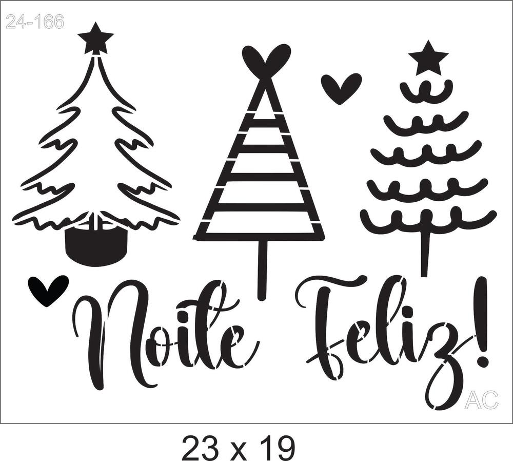 Stencil Noite Feliz 24-166