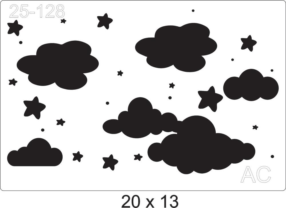 Stencil  Nuvem c/ estrelas 25-128