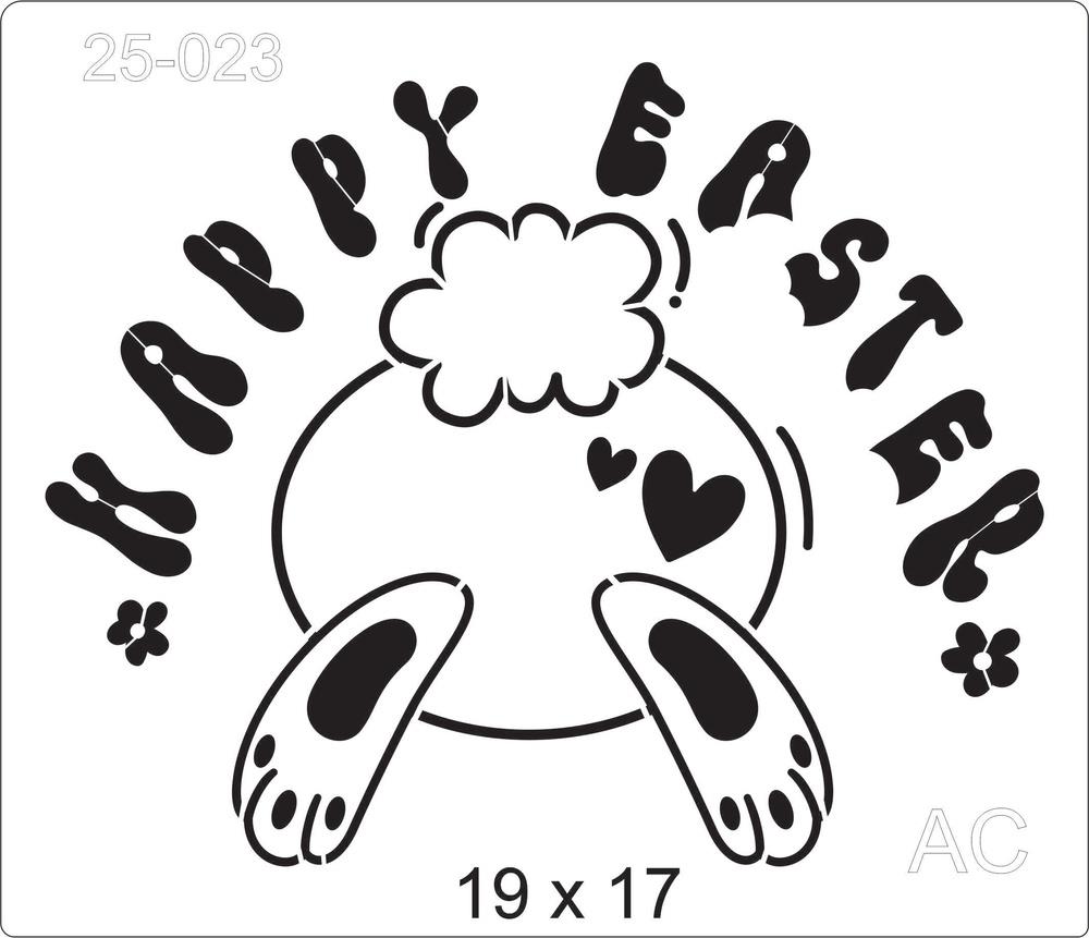 Stencil  Páscoa Hoppy Easter 25-023