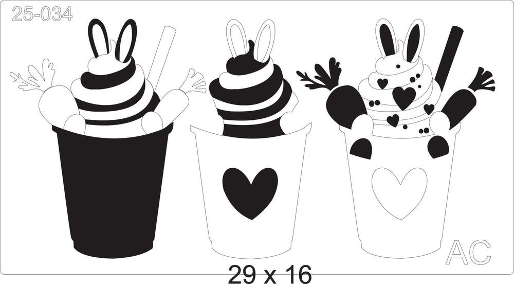 Stencil  Páscoa  Sundae 25-034