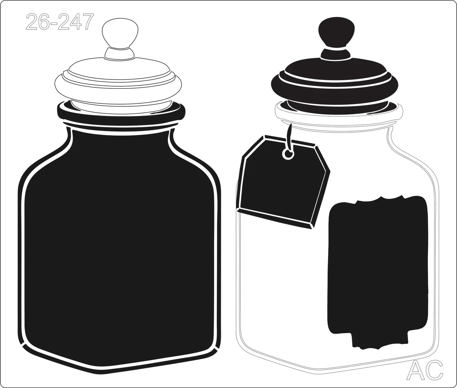 Stencil Pote de vidro   26-247