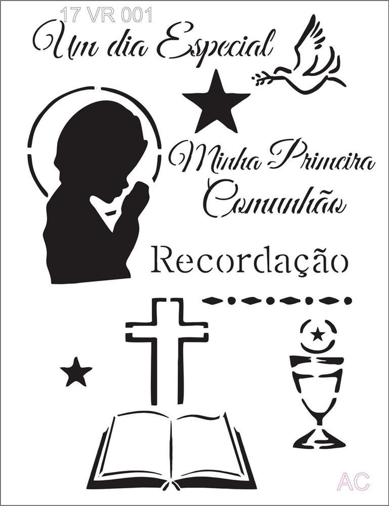 Stencil PRIMEIRA COMUNHÃO COD: 17v001