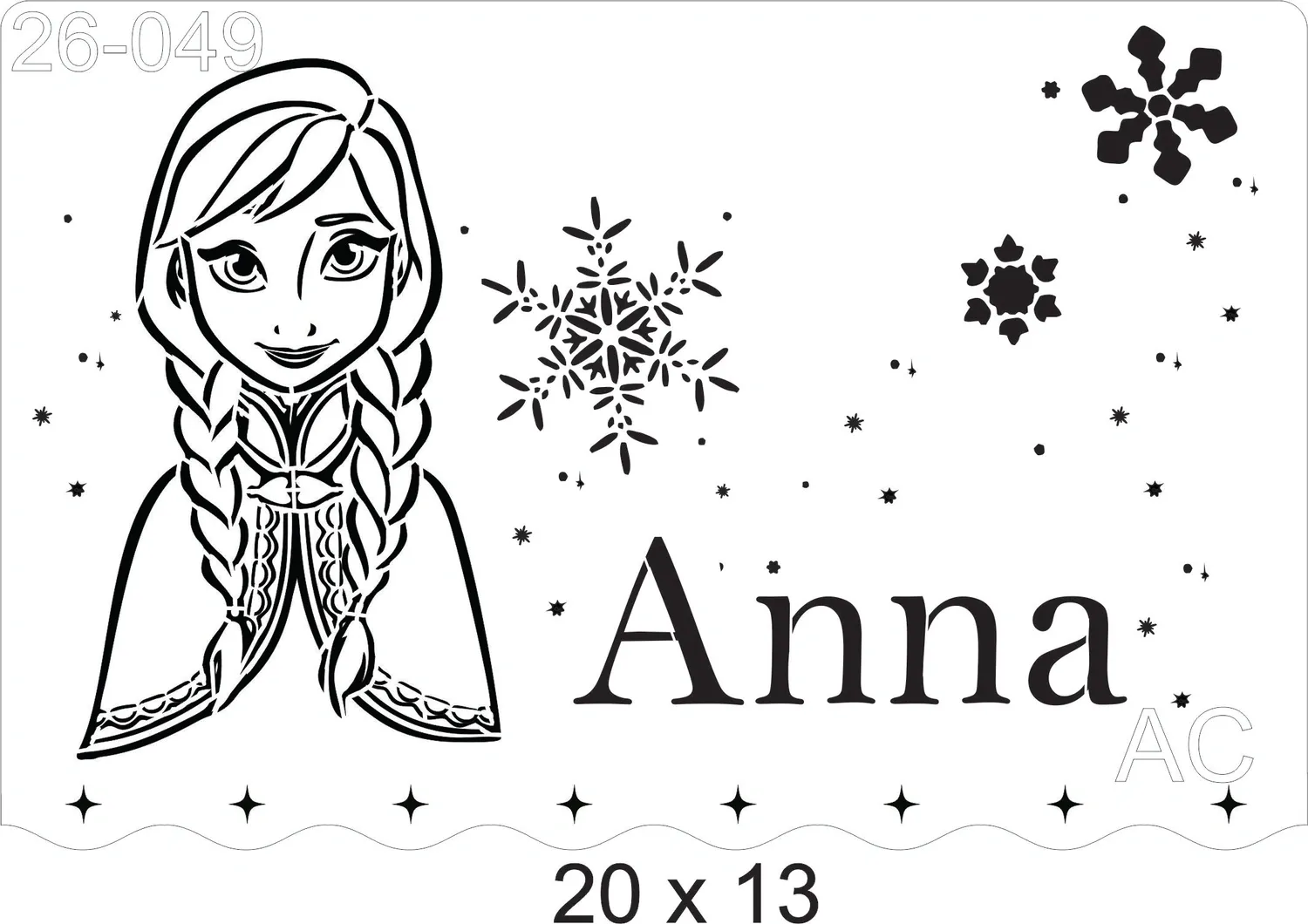 Stencil Princesa Anna  26-049