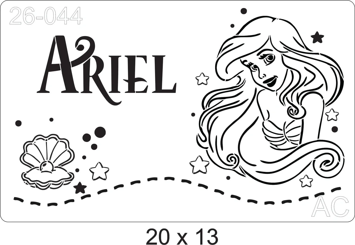 Stencil  Princesa Ariel 26-044