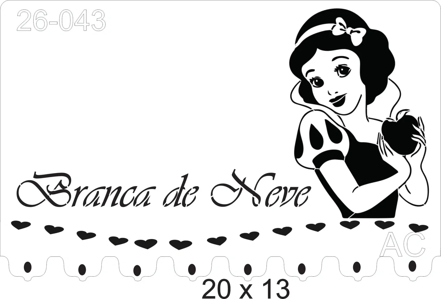 Stencil  Princesa Branca de Neve 26-043