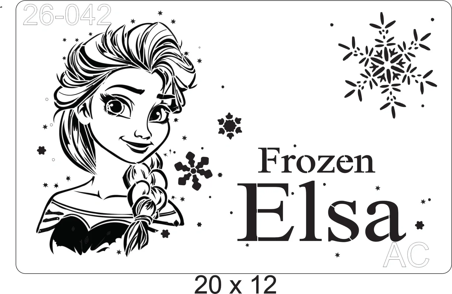 Stencil  Princesa Elsa  26-042