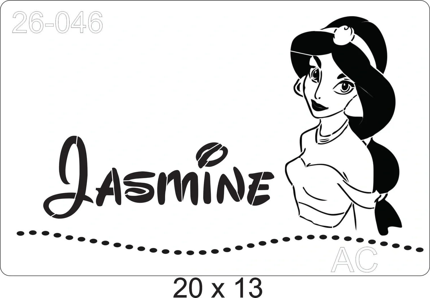 Stencil  Princesa Jasmine   26-046