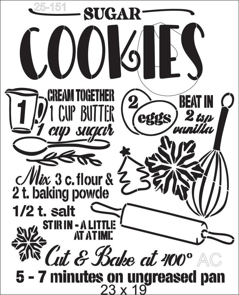 Stencil Receitas Cookies  24-151