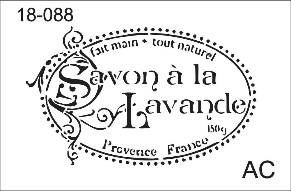 Stencil  Rotulo Lavanda  18tx088