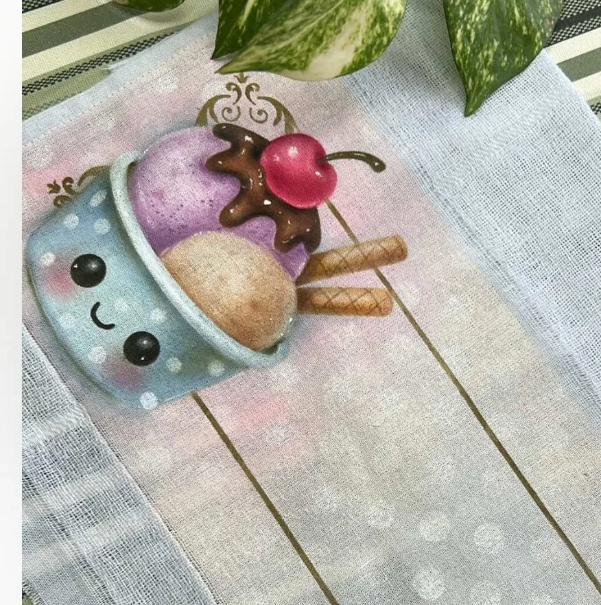 Stencil  Sorvete, sundae c/ carinha 26-144