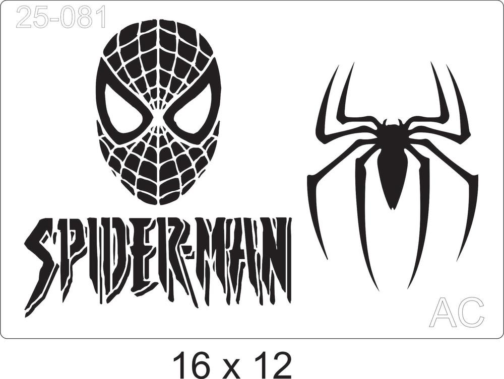 Stencil  Homem Aranha -SPIDERMAN ( Super Heróis) 25-081