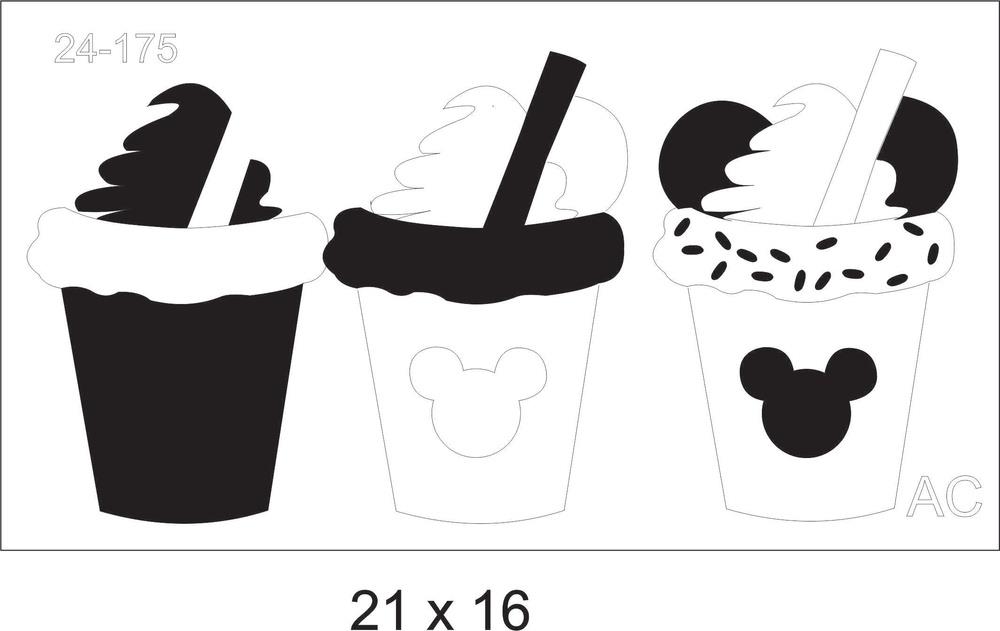 Stencil  Sundae Minnie/Michey 24-175
