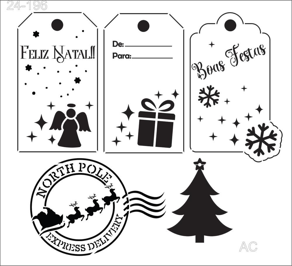 Stencil Tags Natal  24-196