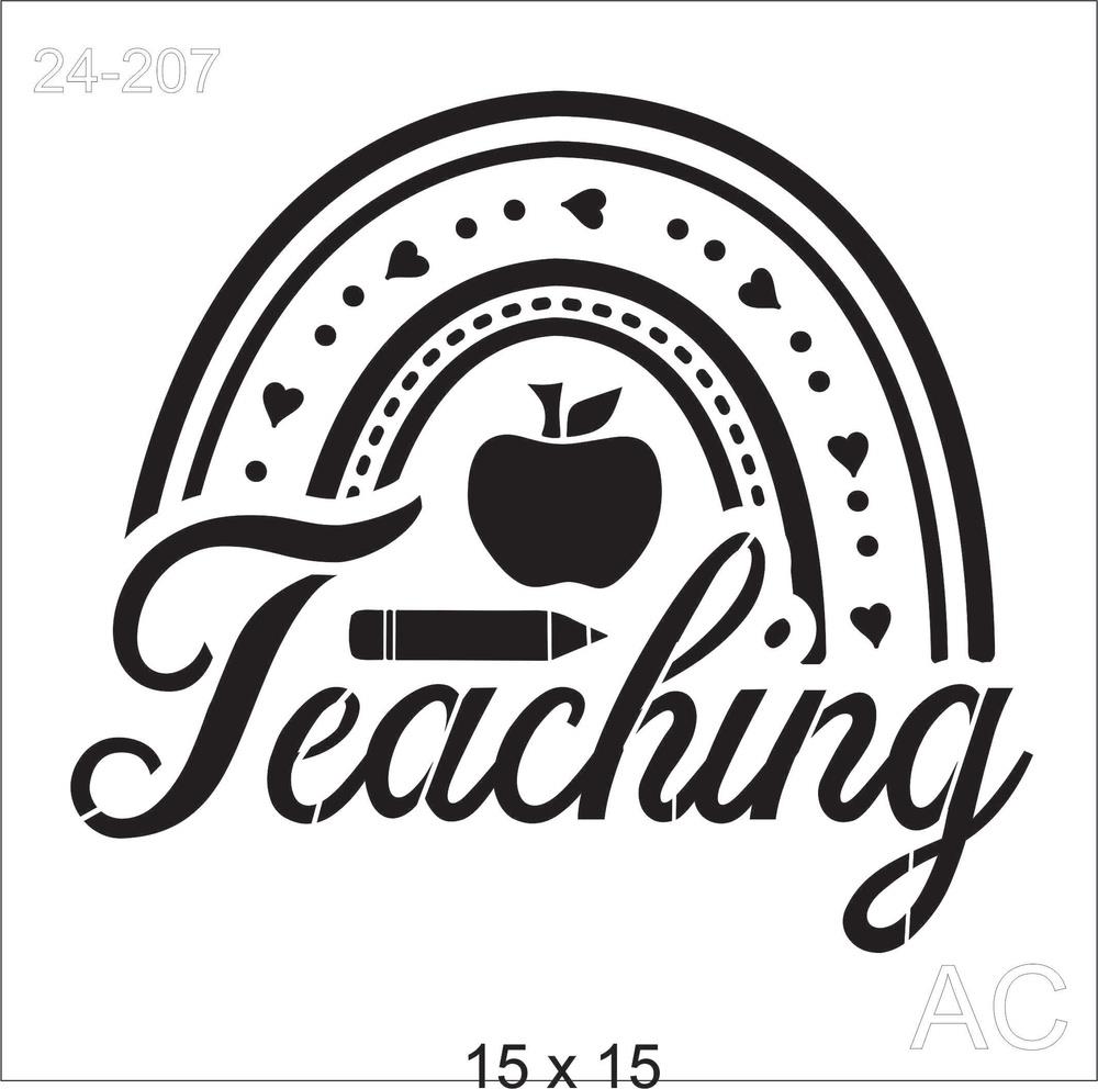 Stencil  Teaching ( Ensinar ) 24-207
