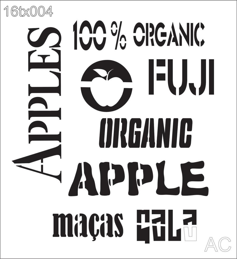 Stencil Texto  Apples 16-004