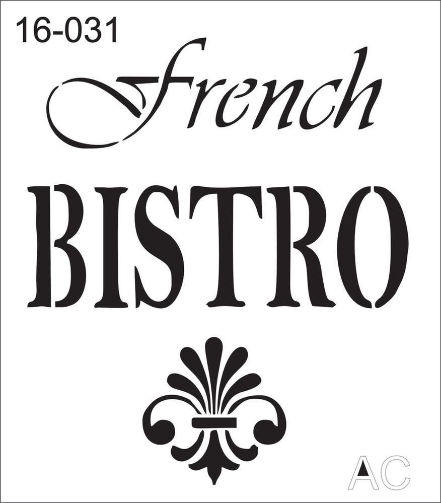 Stencil Texto BISTRO     16tx031