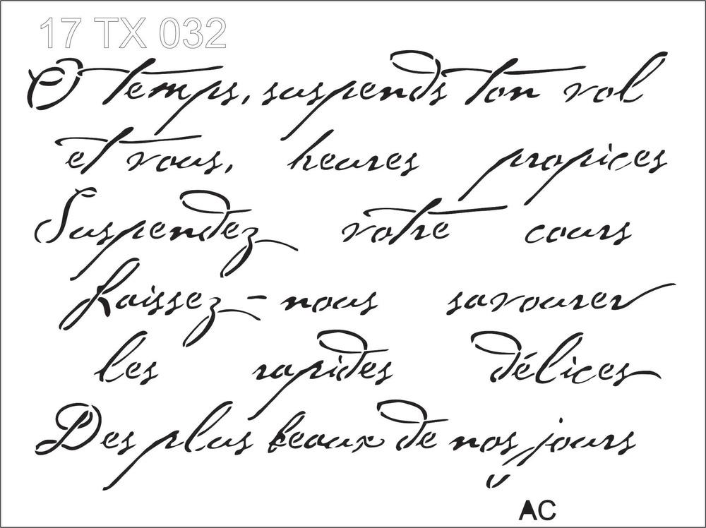 Stencil Texto CALIGRAFIA Cod -17tx032