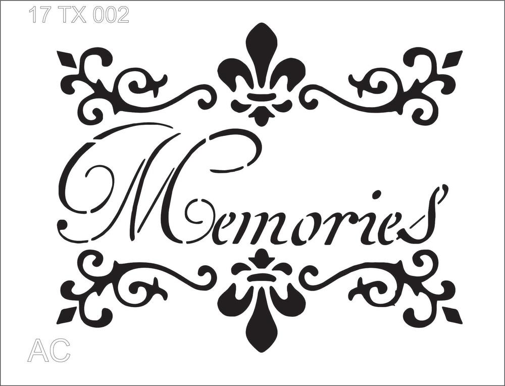 Stencil Texto MEMORIAS Cod -17tx002