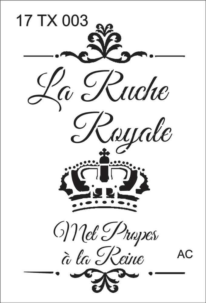 Stencil Texto  Realeza 17tx003