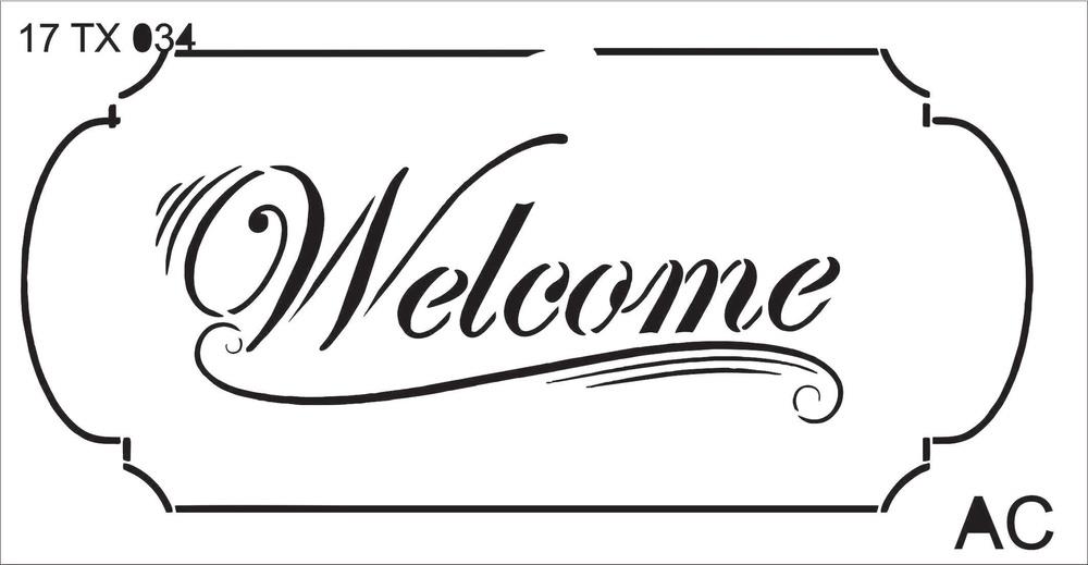 Stencil Texto WELCOME Cod -17tx034