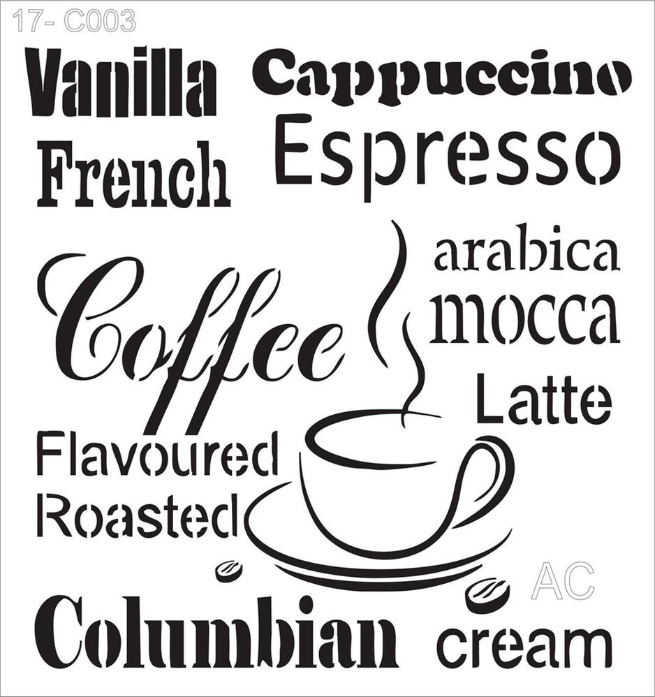 Stencil  TEXTOS CAFE 17C003
