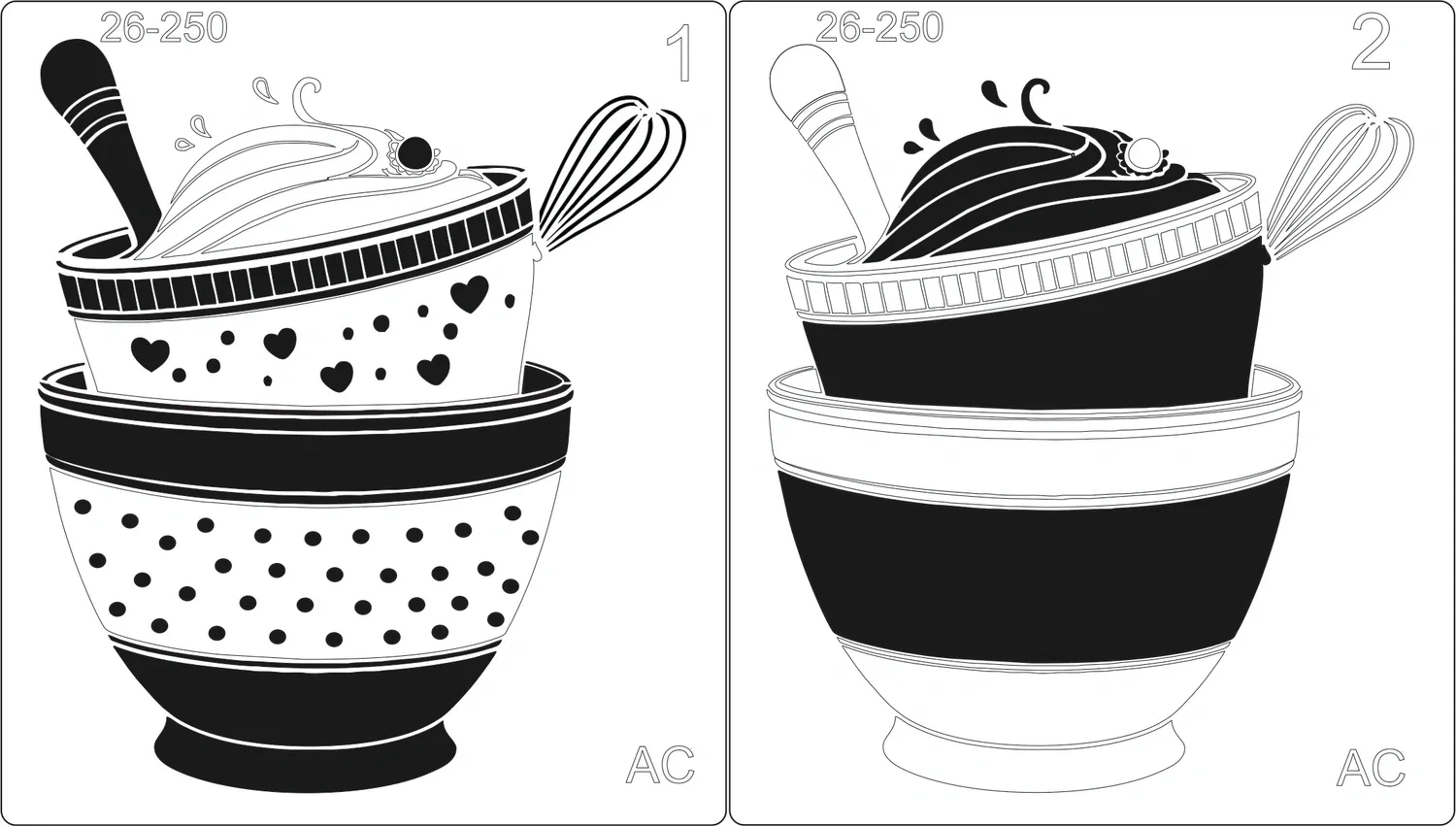 Stencil  Tigelas / bowl    26-250