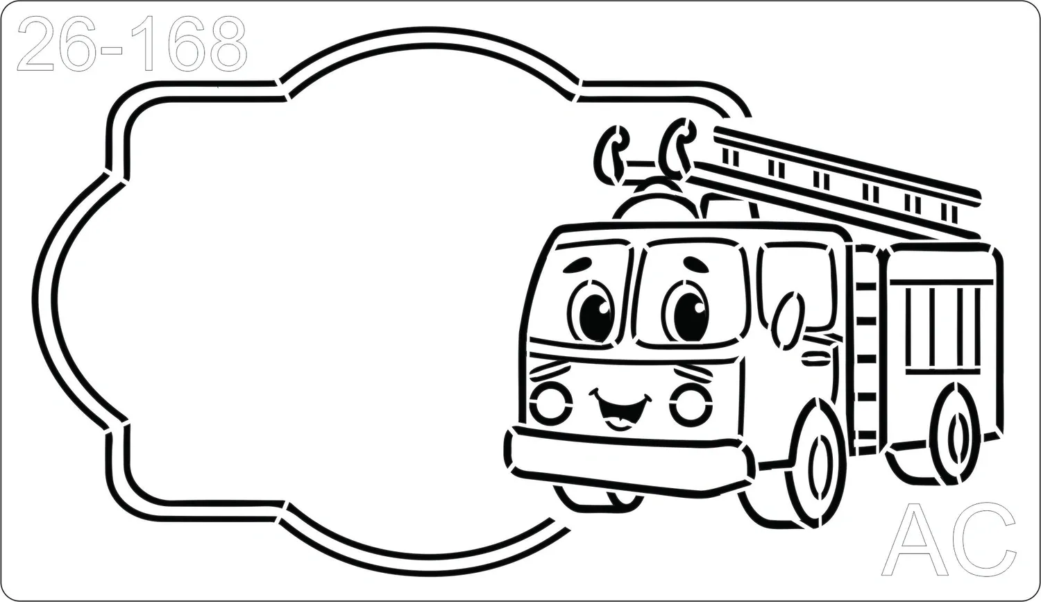 Stencil  Transporte, carro, caminhão, bombeiro -      26-168