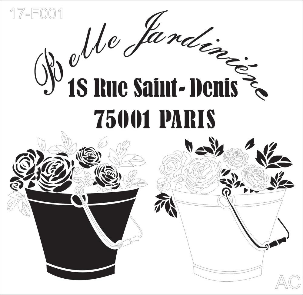 Stencil VASO DE FLORES COD: 17f001