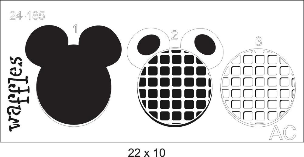 Stencil  Waffes Minnie/Michey 24-185
