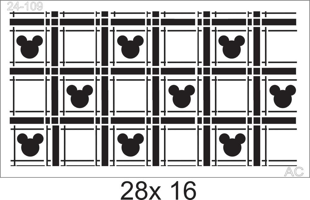 Stencil Xadrez Mickey  24-109