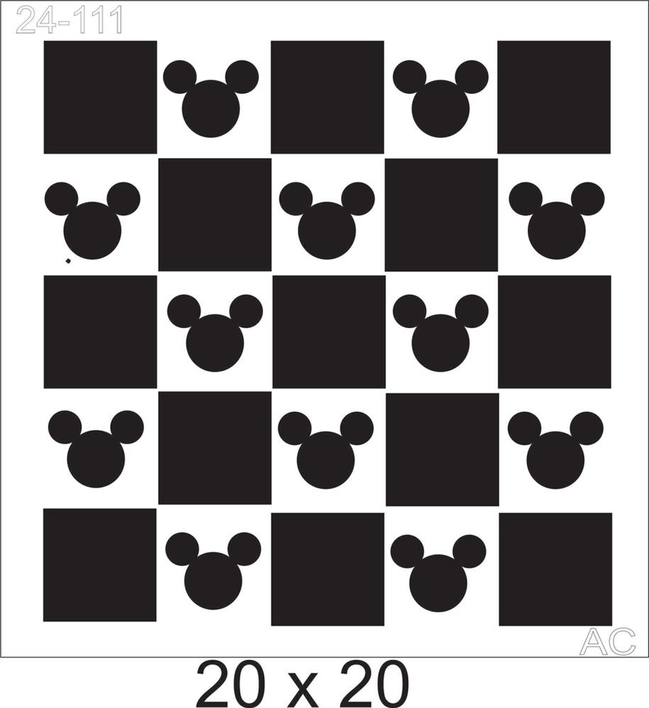 Stencil Xadrez Mickey  24-111