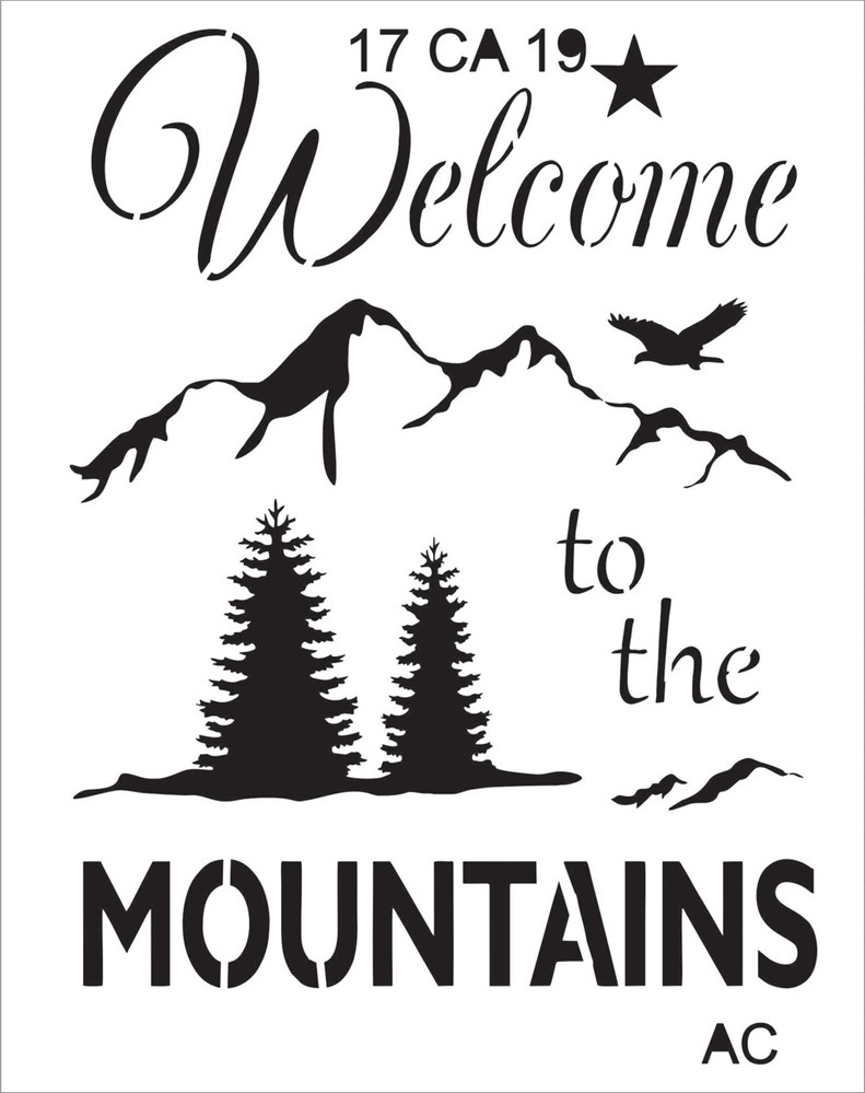 Stencils CASA COUNTRY MONTANHA COD 17ca019