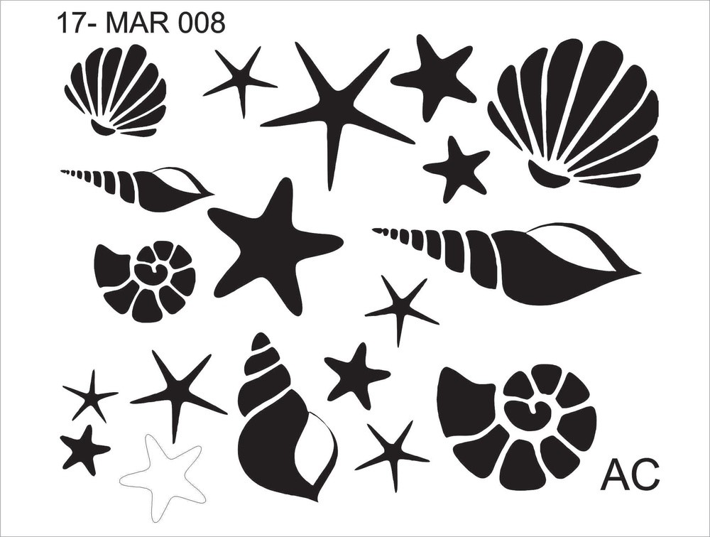 Stencils  CONCHAS COD 17mar008