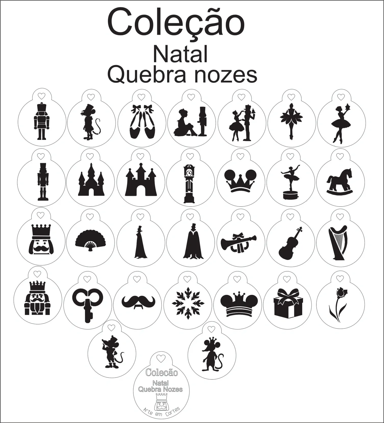 Stencils em miniatura QUEBRA NOZES- NATAL    26 MINI 003