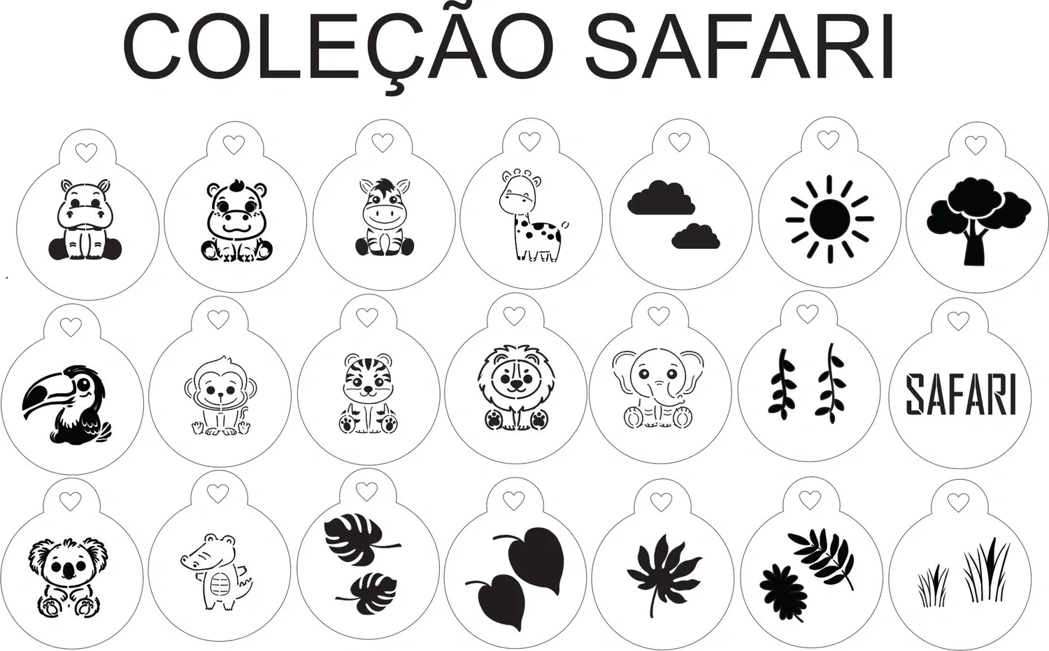 Stencils Miniatura Safari - 26min001