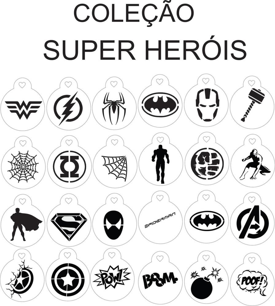 Stencils Miniatura SUPER HERÓIS  24min001