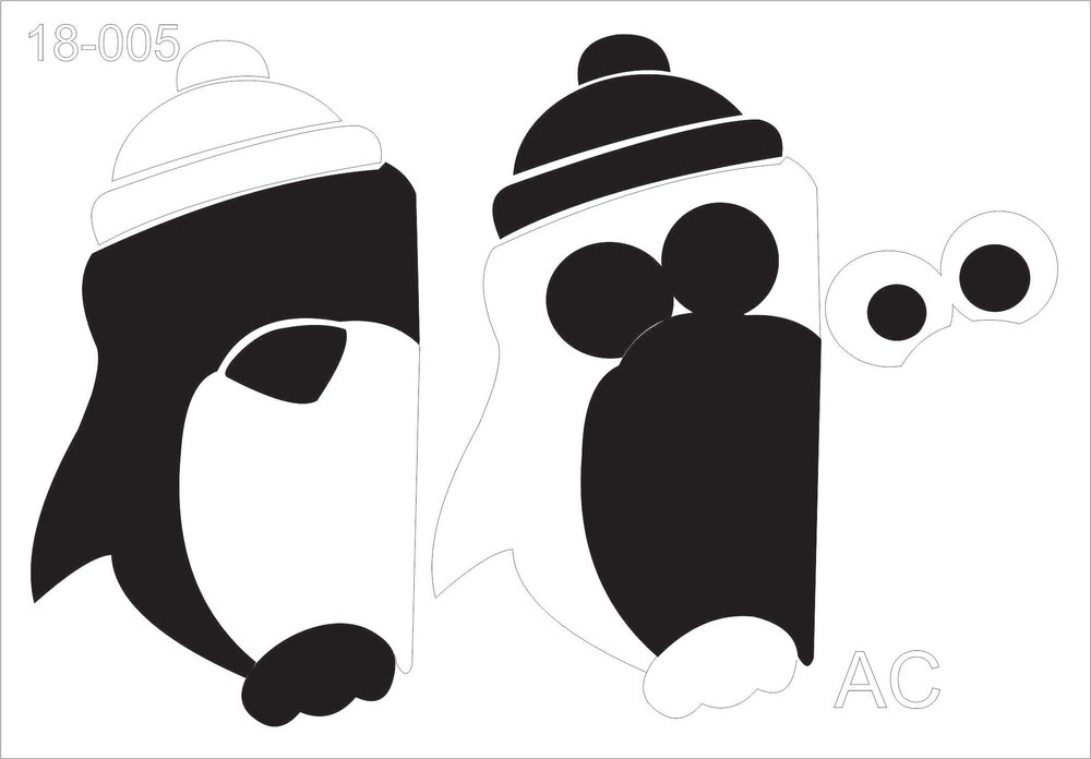 Stencils PINGUIM DE COZINHA COD 18coz005