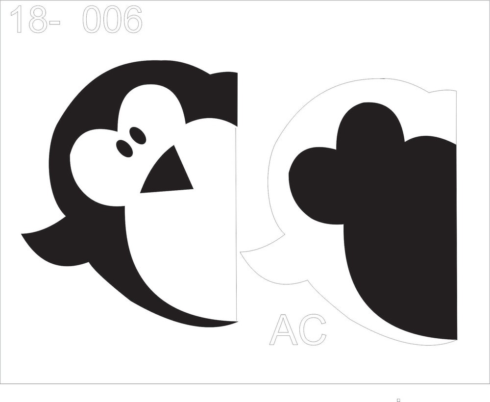 Stencils PINGUIM DE COZINHA COD 18coz006