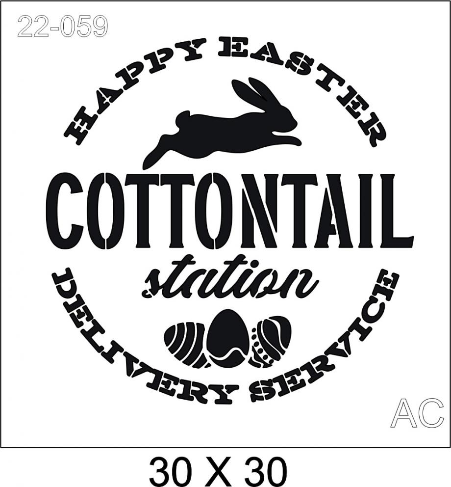 Stencil Happy Easter 22-059