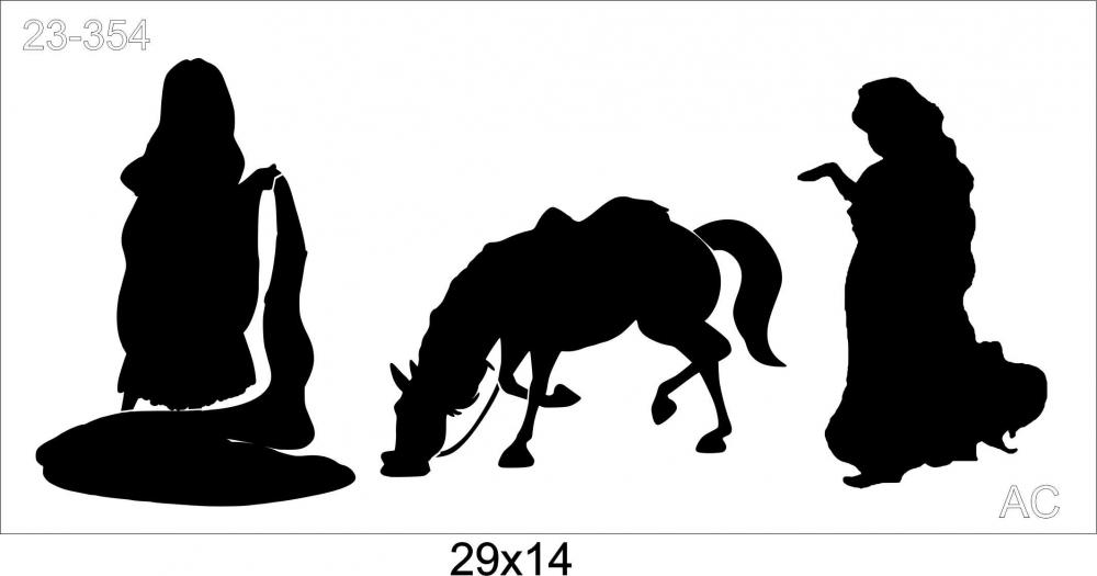 Stencil Rapunzel 23-354