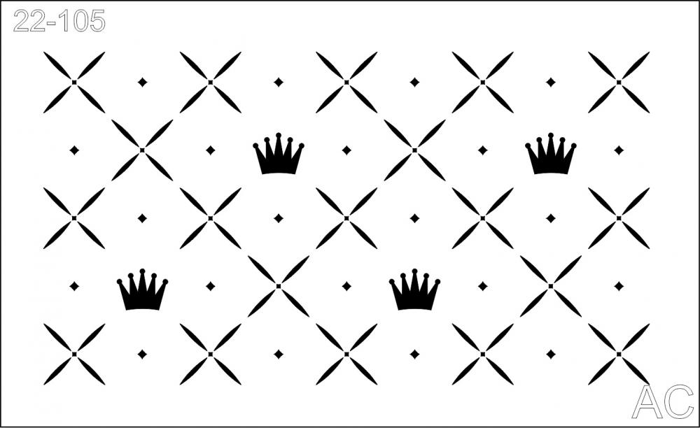 Stencil Fundo coroa  22-105