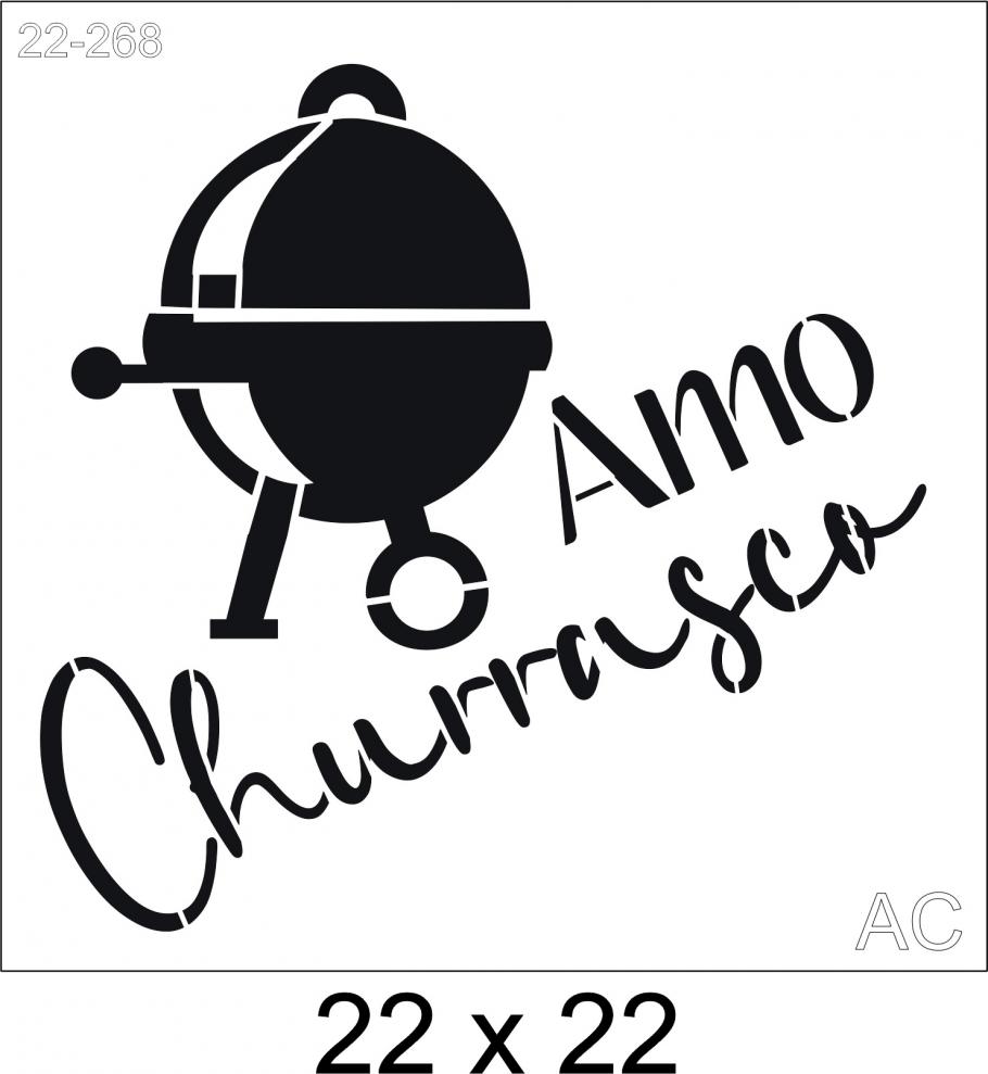 Stencil Amo Churrasco  22-268