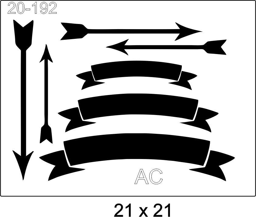 Stencil  Flamulas    20-192