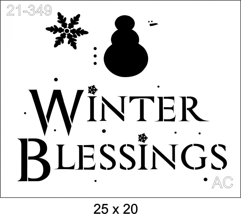 Stencil Winter Blessings 21-349