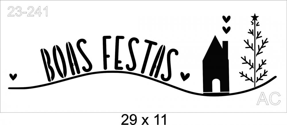 Stencil Boas Festas  23-241