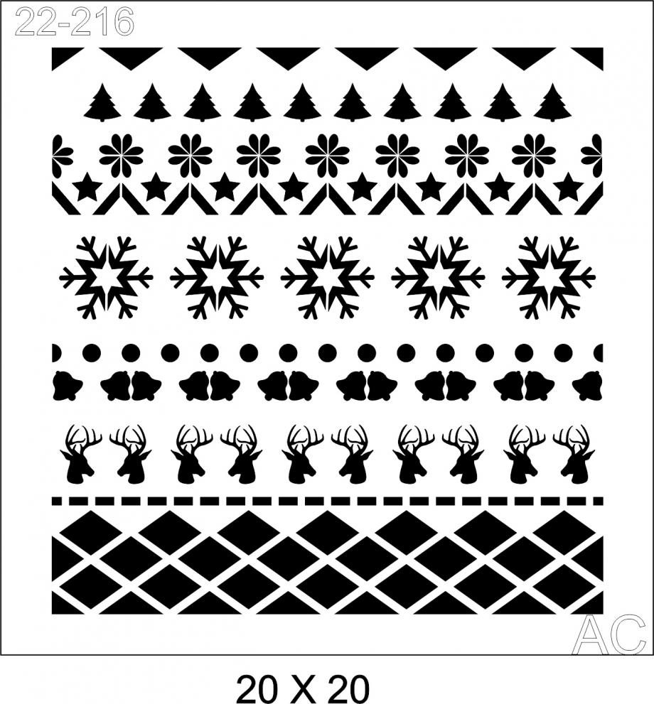 Stencil Estampa Natal  22-216