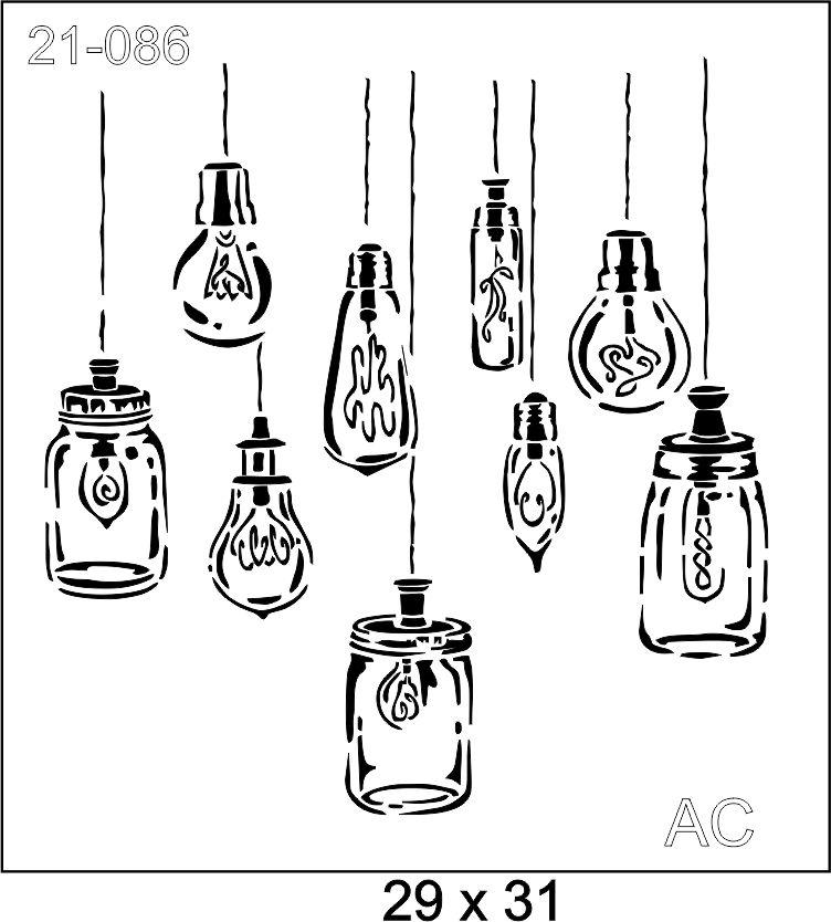 Stencil Lampadas 21-086