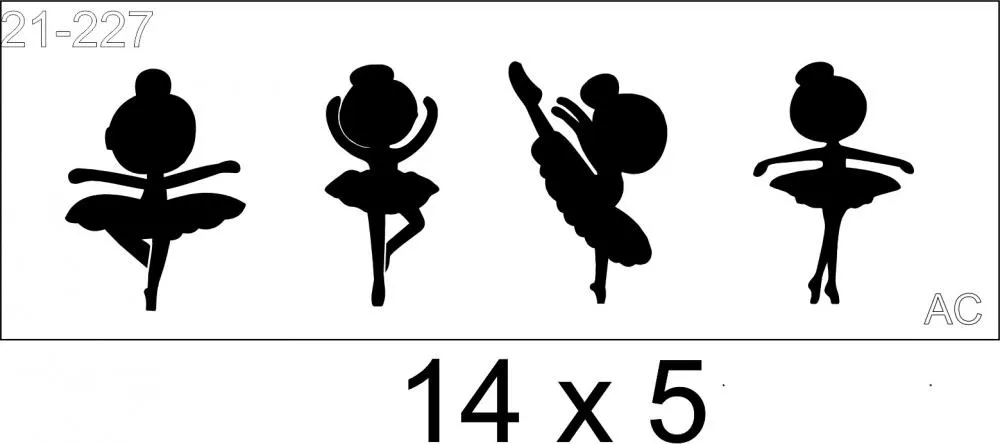 Stencil Bailarinhas 21-227