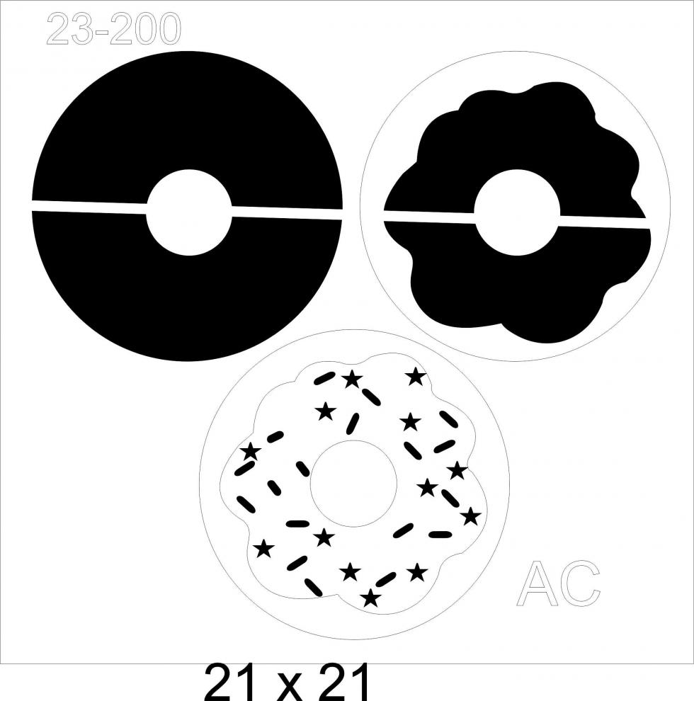 Stencil Donuts  23-200