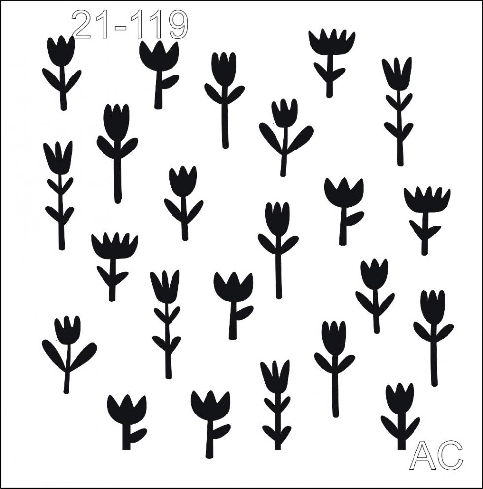 Stencil Tulipas  21-119